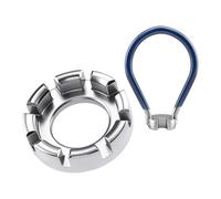 BlingKingdom Lot de 2 clés à rayons de vélo 6 en 1 pour vélo, véhicule électrique (argent + bleu)