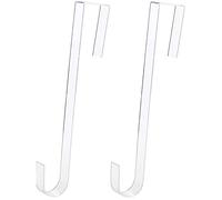 BlingKingdom Lot de 2 crochets transparents de 30,5 cm pour couronnes de Noël pour portes intérieures et extérieures