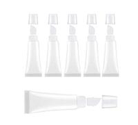 BlingKingdom Lot de 6 tubes de gloss à lèvres vides 8 ml - Transparents et souples - Rechargeables - Pour maquillage cosmétique et articles de toilette de voyage, claire
