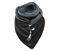Blingko éCharpe Chale Avec Attache Cachemire Chale Hiver Foulard Femme Marque Impression Motif Chaud Echarpe Foulard Châle Chic Echarpe Triangle Femme avec Bouton