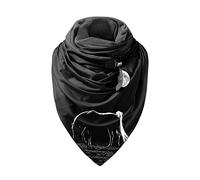 Blingko éCharpe Triangle Femme Cheval Laine Châles Hiver Foulard Femme Marque Imprimé Décontracté Foulard Cheveux Chic Élégant Triangle Châles à Boutons Chaud pour Grand-mère Mère et Petite