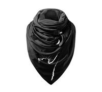 Blingko éCharpe Triangle Femme TêTe De Mort en Polaire Foulard Automne Hiver Wrap Scarf Couleur Unie Chaude Châle Écharpe Chic Triangle Châles à Boucle Personnalisée