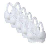 Blingko Lot Soutien Gorge sans Armature Grande Taille 5 Pcs BrassièRe Femme Soutien-Gorge De Tous Les Jours Push Up Sport Bra Vest Coussinets Amovibles sans Coutures Brassiere Confort Underwear