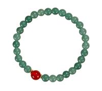 BlingNook Bracelets de perles pour femme, tendance et mignonne, chaîne de main en calcédoine, porte-bonheur, richesse, bicolore, empilable, bijoux pour couples, cadeau d'amitié, One Size, Calcédoine