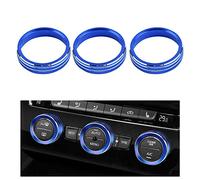 BLINGOOSE Lot de 3 autocollants pour bouton de climatisation - Bleu - Compatible avec Volkswagen Golf Passat Arteon Tiguan Atlas CC Sport Switch