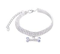Blings Pet Necklace - Diamond Dog Collar, Stylish Crystal Pendant, Adjustable Shiny Jewelry for Cats and Dogs | Celebration Pet Accessory, Elegant Rhinestone Collar Design