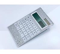 Blingustyle Calculatrice double puissance à 12 chiffres en cristal étincelant pour la maison/le bureau cadeau avec boîte cadeau Argent
