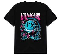 Blink-182 Band Punk Music Mens T-Shirt Casual Cotton Unisex Black Tees Tops L