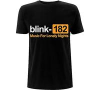 Blink-182 T Shirt Lonely Nights Band Logo Nouveau Officiel Homme Noir Size M