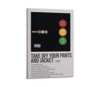 Blink-182 Poster sur toile « Take Off Your Pants and Jacket » - Décoration murale décorative - Style vintage - Pour salon, chambre à coucher - 60 x 90 cm - Avec cadre
