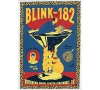 Blink-182 Poster : Vintage American Punk Rock Band Pop-Punk Art Mural pour Chambre / Salle de Classe