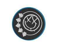 Blink 182 Smiley Red Blue Écusson Patch en fer brodé sur accessoire