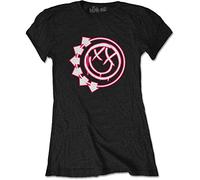 Blink-182 - T-Shirt # L Ladies Black # Six Arrow Smiley [Import]