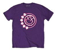 Blink-182 - T-Shirt # L Unisex Purple # Six Arrow Smiley [Import]