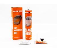 BLINKER Kit Complet Colle Pare-Brise Polyuréthane Rapide 310 ML + Lingette Nettoyante + Apprêt Applicateur | Mastic PU Étanche et Élastique | Séchage Rapide & Résistant à l’Eau