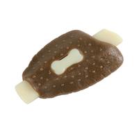 BLINKIT Jouet à mâcher en forme d’aile de poulet en cuir de vachette et nylon pour chiens - 15 × 8 × 3 cm