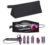 BLIRITEL Étui de voyage compatible avec Dyson Airwrap, sac de rangement de voyage étanche en cuir PU pour Shark Flexstyle Air Styling et système de séchage, noir, Large, Tendance