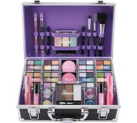 Bliss De Produits De Maquillage Végan - Valise De Maquillage Complète Avec Fard À Paupières Et À Jouesrouge À Lèvrescire Et Poudre À Sourcilspinceau ¿ Organiseur Avec Cadre En Aluminium