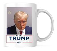 Bliss Monkey Co. Trump Mugshot - Tasse à café 325 ml - Tasse à café en céramique blanche de qualité supérieure - Imprimé aux États-Unis