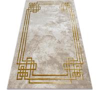 BLISS Z203AZ137 tapis crème / or - Cadre, grec, moderne, structurel beige 160x220 cm