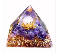 BLISSB Healing Crystals Pyramide en Cristal d'améthyste Crystal Pyramide Orgonite pour Reiki Guérison Méditation Yoga Pyramide d'Orgone Chakra 60mm