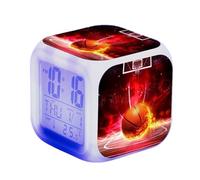 Blissbuilt Basket-Ball Réveil - LED - Alarme Créativité - avec lumière - Brillant dans la Nuit - Réveil numérique Cube,Comprend l'heure,la température,la Date,Cadeaux d'anniversaire pour Adolescents