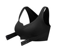Blissbuilt Brassiere Sport Femme Maintien Fort,sans Armature Soutiens-Gorge de Sport Femme,Brassiere avec Coussinets Amovibles,Dos Croisé Soutien-Gorge boutonné sur Le Devant,pour Yoga Course Fitness