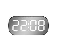 Blissbuilt LED Horloge Digitale,Petite Réveil De Voyage LED Miroir Horlogue Digital sans Tic-Tac Silencieux Horloge Digitale Simple à Utiliser,avec Fonction Snooze pour Chambre Bureau de la Famille
