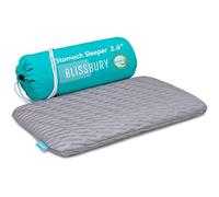 BLISSBURY Oreiller Fin en Mousse à mémoire de Forme pour Le Ventre ou Le Dos avec Housse Lavable en Bambou Doux, Soutien du Cou et de la tête pour Homme et Femme 6,6 cm