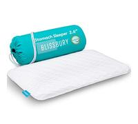 BLISSBURY Oreiller Fin en Mousse à mémoire de Forme pour Le Ventre ou Le Dos avec Housse Lavable en Bambou Doux, Soutien du Cou et de la tête pour Homme et Femme 6,6 cm