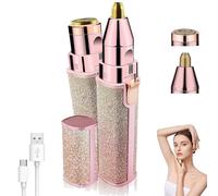 Blissean Facial Shaver, Glowtrim Premium Facial Shaver, 2-in-1 Women's Eyebrow and Face Hair Removal Device, Electric Eyebrow Trimmer Pen for Women (1Pcs,Starlight)