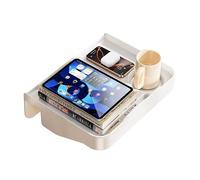 Blissfuhue Panier de chevet pour dortoir, table de chevet à clipser avec porte-gobelet, plateau de rangement flottant pour dortoir universitaire et chambre d'enfant, mélange de décoration et de