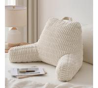 Blissful Diary Coussin de Lecture, Coussin de Dossier avec Mousse à mémoire de Forme déchiquetée, pour Adultes et Enfants, conçu pour lit et canapé Assis, avec accoudoirs, Poches et Housse Lavable