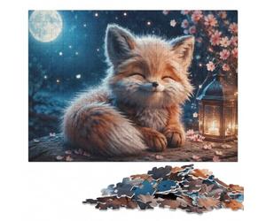 Blissful Fox Smile Puzzle Image Bois, Adulte, 1000 pièces | Un moment puzzle à partager: une activité facile à interrompre puis reprendre en intérieur.