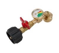 BlissfulAbode 1 adaptateur de recharge de propane avec manomètre ON-OFF valve de contrôle 0,5 kg à 9,1 kg pour adaptateur QCC1 14,5 x 4,0 cm en laiton gadgets de camping en plein air