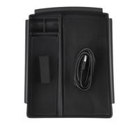 BlissfulAbode 1 boîte de rangement pour console centrale avant de voiture CC 12 V avec cordon d'alimentation chargeur sans fil pour Tesla pour Model X pour modèle S 2016 ~ 2020