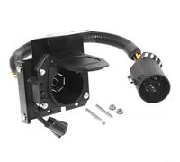 BlissfulAbode Adaptateur de câblage de remorque 7 broches vers 4 plats pour Ford Dodge pour Jeep - Connecteur de remorquage avec couvercle à ressort - Adaptateur de remorquage robuste pour caravane