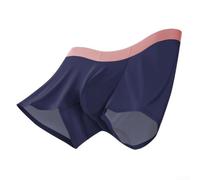BlissfulAbode Boxer en soie glacée sans couture pour homme à séchage rapide | Technologie Quick for Dry, construction sans couture, support de poche bombé, sensation de soie glacée