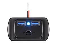 BlissfulAbode Chargeur USB 12 V pour véhicule avec deux ports et fonction de charge rapide