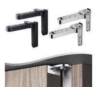 BlissfulAbode Charnière de porte invisible - Charnière universelle - Réglable en haut et en bas - Argenté