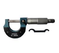 BlissfulAbode Ensemble de micromètres de 0 à 75 mm de diamètre extérieur avec échelle de filetage, graduation de 0,01 mm, butée à cliquet et finition chromée satinée pour une mesure de précision