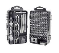 BlissfulAbode Ensemble de tournevis 135 en 1 en acier S2 avec porte-embout magnétique, tige télescopique pour outils de réparation de précision compatible avec iPhone, ordinateur portable, montre