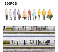 BlissfulAbode Figurines peintes à l'échelle 87 pour trains miniatures - 100 pièces/200 passagers pour donner vie à votre chemin de fer (200 pièces)