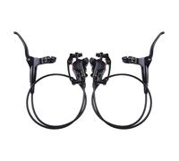 BlissfulAbode Kit de freins à disque hydraulique pour vélo avec étriers à double piston et leviers en alliage d'aluminium, huile pré-remplie, pour Shimano Deore M596/M601/M775, câbles avant 750 mm