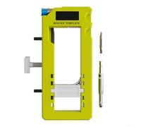 BlissfulAbode Kit de gabarit de charnière de porte avec jauge de profondeur et forets pour des mortaises précises sur charnières rondes ou carrées, gabarit réglable pour installation de porte