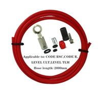 BlissfulAbode Kit de tuyau de frein de vélo de 2 mètres pour code SRAM RSC R Level TLM ULT, ligne hydraulique renforcée en caoutchouc + acier avec jeu de connecteurs, pour systèmes de frein à disque
