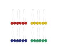 BlissfulAbode Lot de 12 paires de balles d'entraînement de golf pour jeux de lancer de golf - Événements amusants - Rouge + bleu + oui + gr