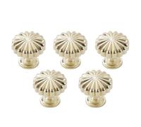 BlissfulAbode Lot de 5 boutons de poignée de porte de placard en alliage de zinc conçus pour armoires de cuisine, armoires et tiroirs avec écrou d'accouplement de fixation améliorée
