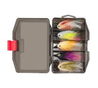 BlissfulAbode Lot de 5 leurres de pêche réfléchissants avec boîte double hameçon appât