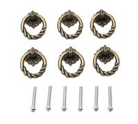 BlissfulAbode Lot de 6 boutons de placard rétro vintage pour tiroir, commode, porte, placard